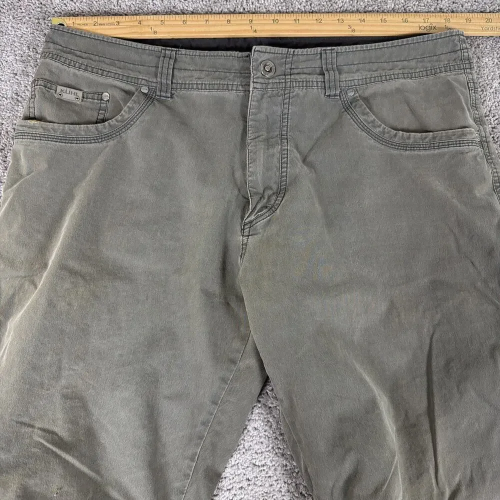 Kuhl Revolvr Pants Mens 38x36 Olive Patina Dyed Hiking Cargo Gorpcore Faded